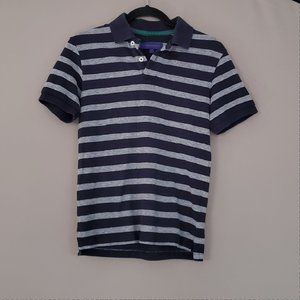 AEROPOSTALE NAVY BLUE STRIPED MEN'S POLO SHIRT XS